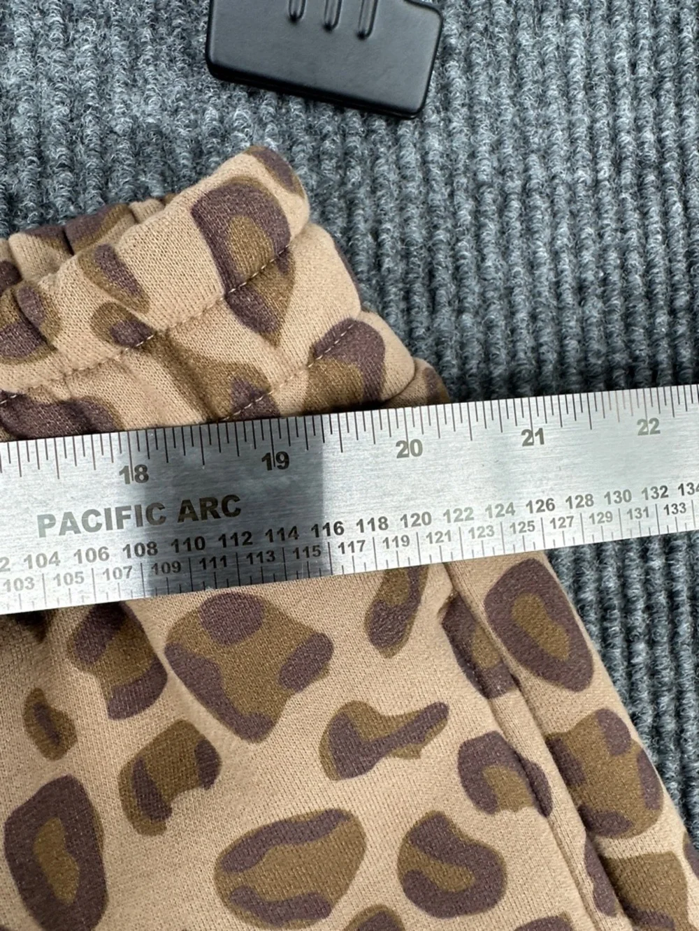 Comfrt Women’s Tan Leopard Print Pants - Picture 4 of 5